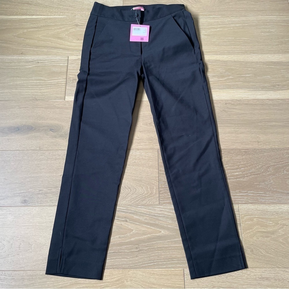 NWT Kate Spade Mainline Stretch Twill Dress Straight Crop Pant with Slits on Hem - Picture 5 of 11